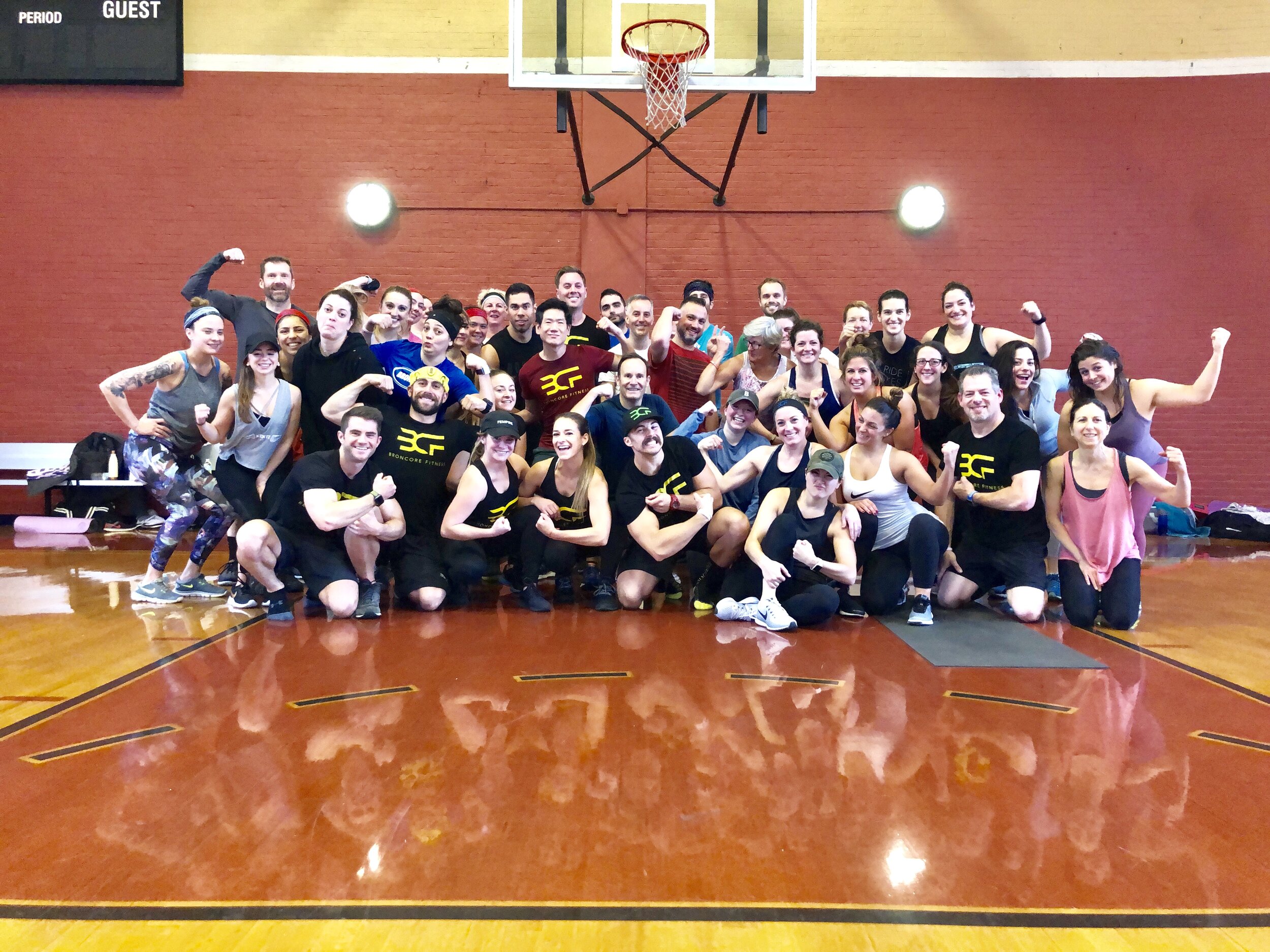 The BronCore Fitness community gathered for a large group workout